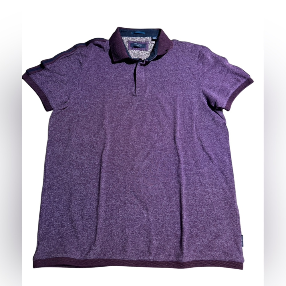 Ted Baker Polo Shirt Maroon Size Medium